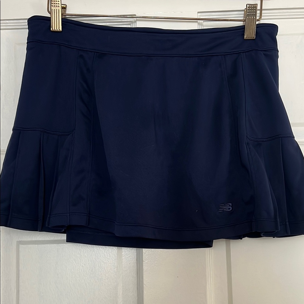 New Balance Dark Blue Tennis pleated Sports Skirt